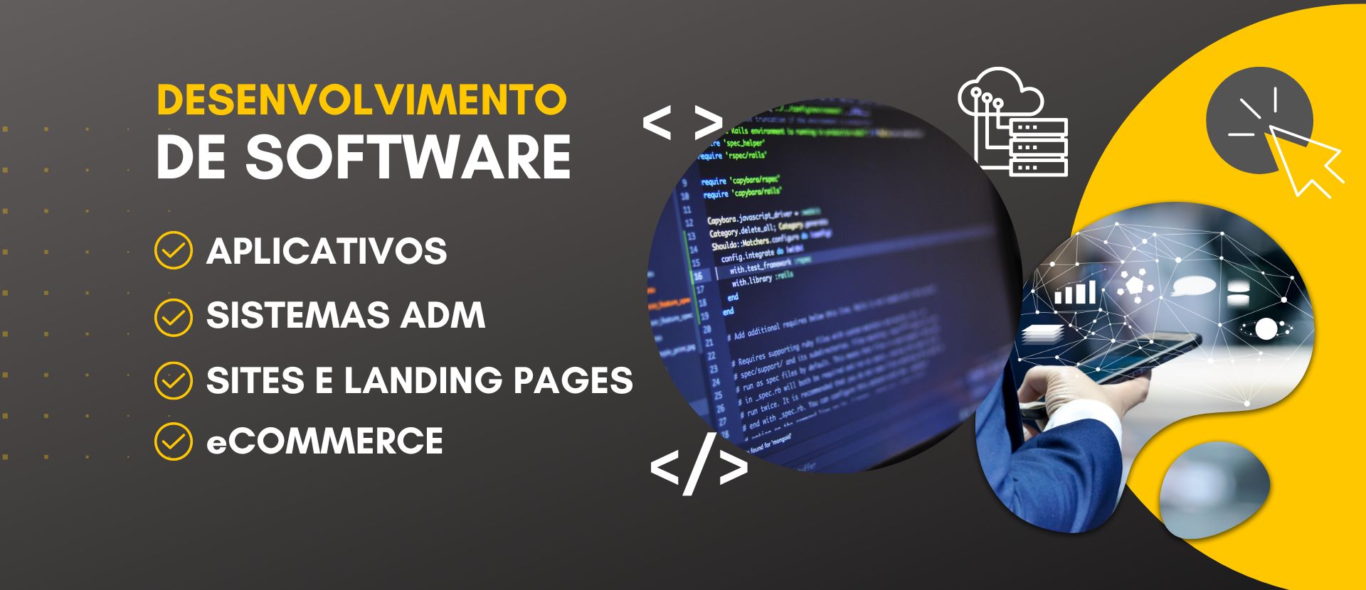 Banner Desenvolvimento de Softwares